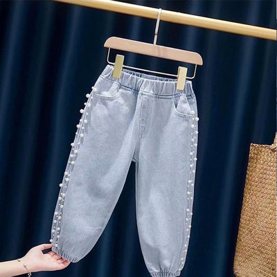 Uus kevadsügis laste tüdrukute rõivakomplektid mood beebitüdruku riided ülikonnad Puuvillased lasteriided T-särk+ teksapüksid