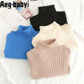 Beebikampsunid Lastele Poistele Tüdrukutele Pikkade Varrukatega Kaelus Puhasvärviline Kootud Kampsun Sügis Talvine Beebi Lastele Poistele Tüdrukutele Pullover Riided