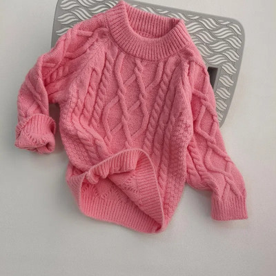 Kommivärvi Beebi kudumine Triibuline Swater Kid Täiesti sobiv pullover Retro kanepimustriga topid poisile hoiavad soojas pehme puuvillased kampsunid