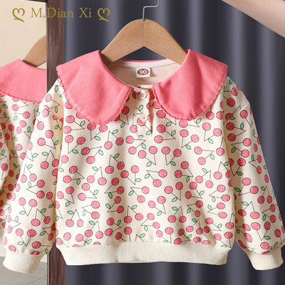 2023 New Fashion Girls` Sweaters Autumn and Winter Thickening New Korean Children`s Clothing Casual Girls Fashion Tops