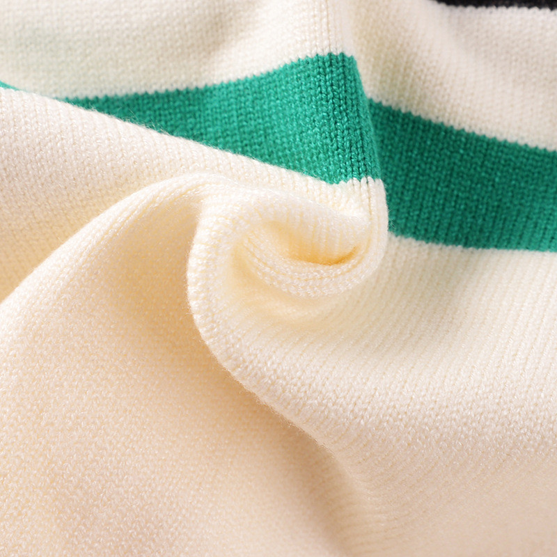 Pulover cu guler băieți Bumbac de iarnă 2023 Noi Fete Pulovere tricotate în dungi 4-10 ani Pulover Copii Bebeluși Băieți Pulover de bază Topuri