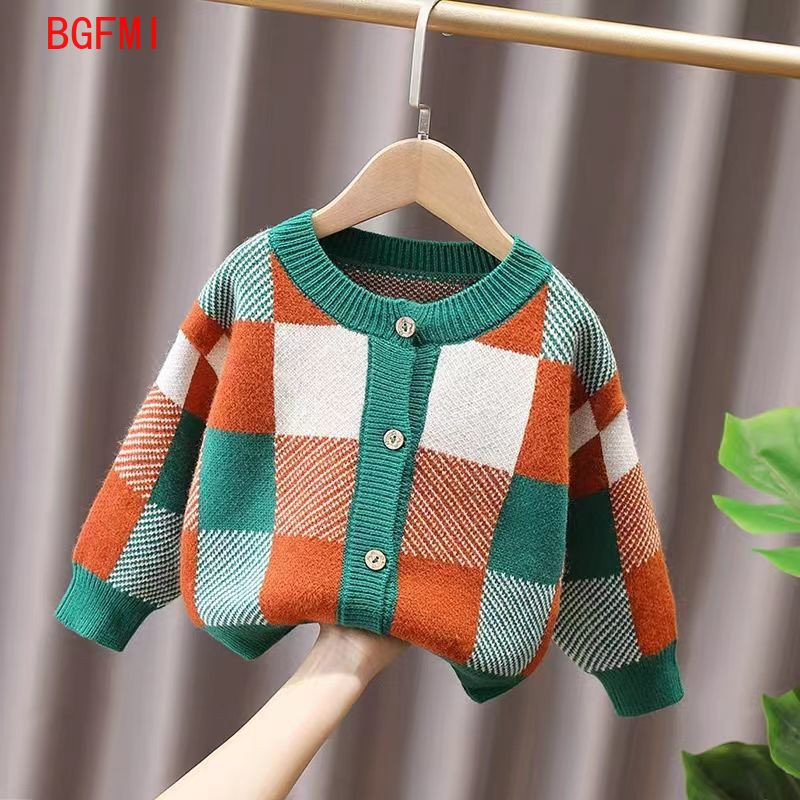 Cardigan tricotat cu buzunar din desene animate pentru copii mici, pentru băieți, fete, îmbrăcăminte de toamnă, iarnă, pulover îngroșat pentru copil, pentru haină pentru copii