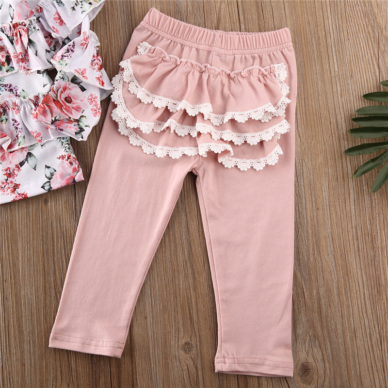 2–6 metų mergaičių rūbai, 2019 m. rudens kūdikių mergaičių vaikiški viršutiniai drabužiai su gėlėmis, rožinės spalvos kelnės, sportiniai kostiumai mergaitėms, vaikiškų drabužių rinkinys