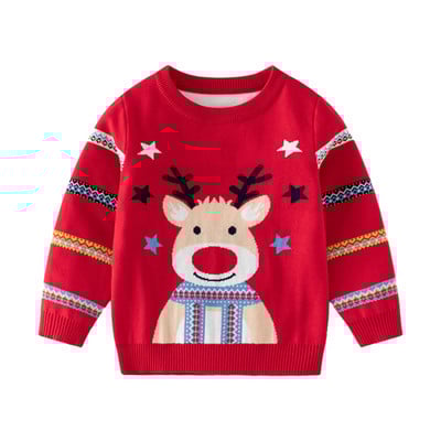 Pulover pentru copii de Crăciun, iarnă, bumbac, băiețel, fetiță, tricotat, mâneci lungi, imprimat, cald, desene animate, îmbrăcăminte de Crăciun pentru copii