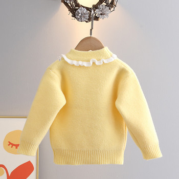Βρεφικά κορίτσια Κασμίρ Πουλόβερ Χειμερινό Παιδικά Λούτρινα Ζεστά Μάλλινα Ρούχα Υψηλής Ποιότητας 2-6 Ετών Παιδική Ζακέτα με κινούμενα σχέδια για νήπια