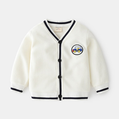 Sügisene laste kootud kardigan kampsun V-kaelusega laste soe mantel Kampsunid poiste riided talvevanus 2-7 aastat