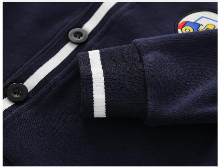 Sügisene laste kootud kardigan kampsun V-kaelusega laste soe mantel Kampsunid poiste riided talvevanus 2-7 aastat