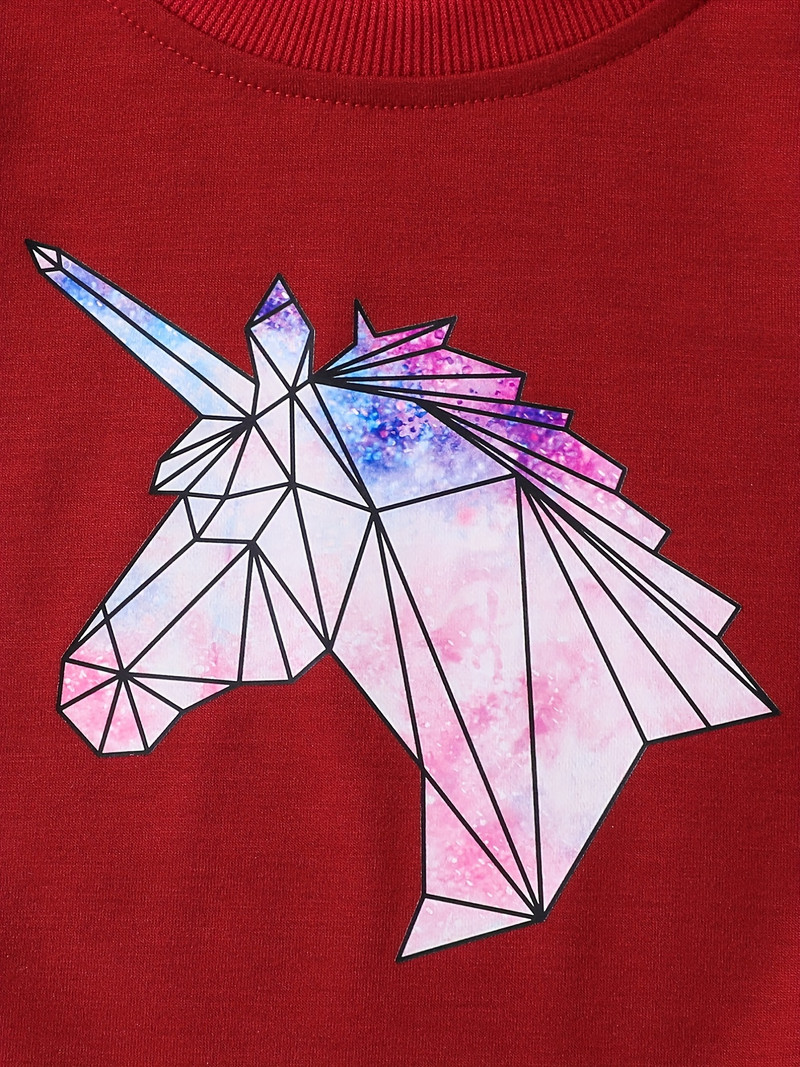 Fete Casual Unicorn Hanorac Pantaloni 2buc Set Primavara Toamna