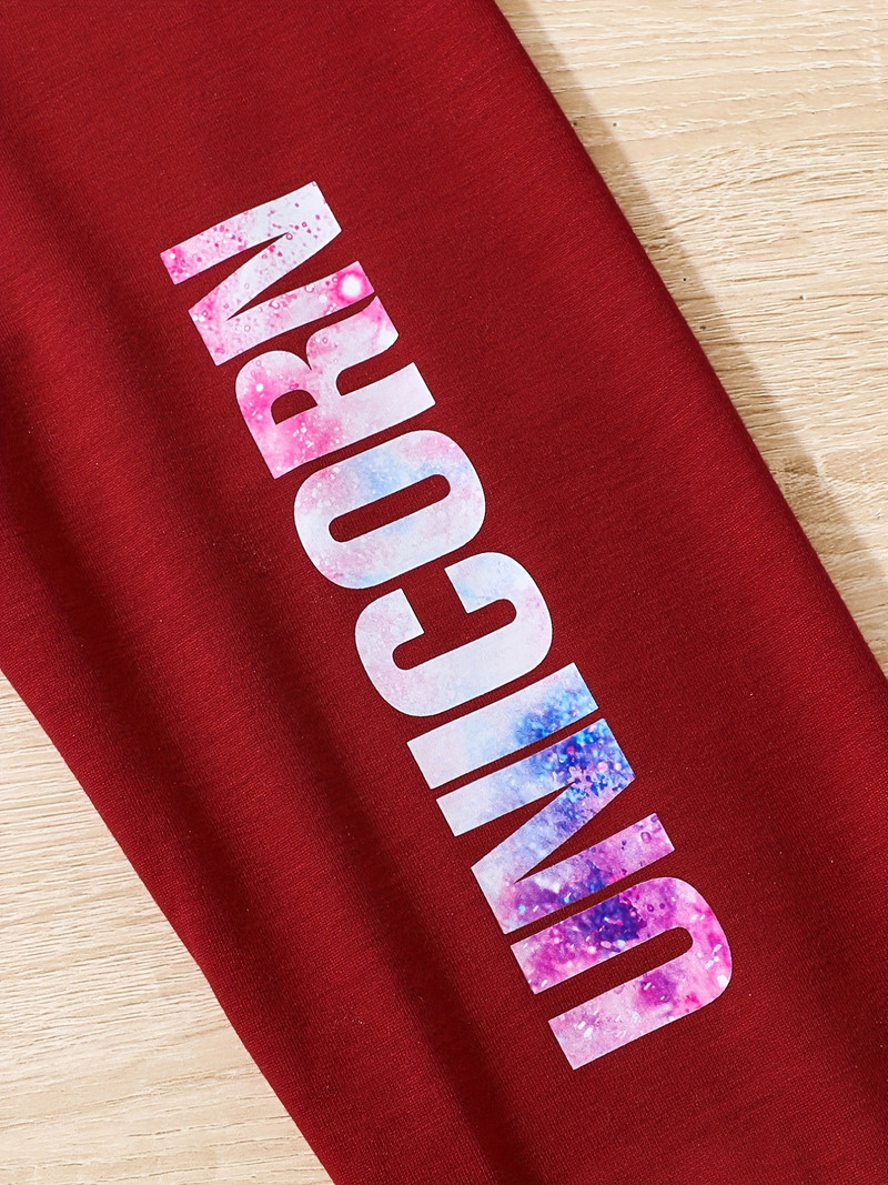 Fete Casual Unicorn Hanorac Pantaloni 2buc Set Primavara Toamna