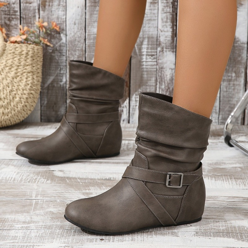 Naiste Soe lumi Moodsad saapad Libisemiskindlad Lamedad Nahast Uus Talvine Disainer Kõndimine Mootorratas Mujer Saapad Platvorm pahkluu kingad