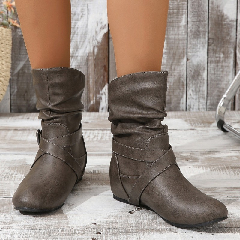 Naiste Soe lumi Moodsad saapad Libisemiskindlad Lamedad Nahast Uus Talvine Disainer Kõndimine Mootorratas Mujer Saapad Platvorm pahkluu kingad