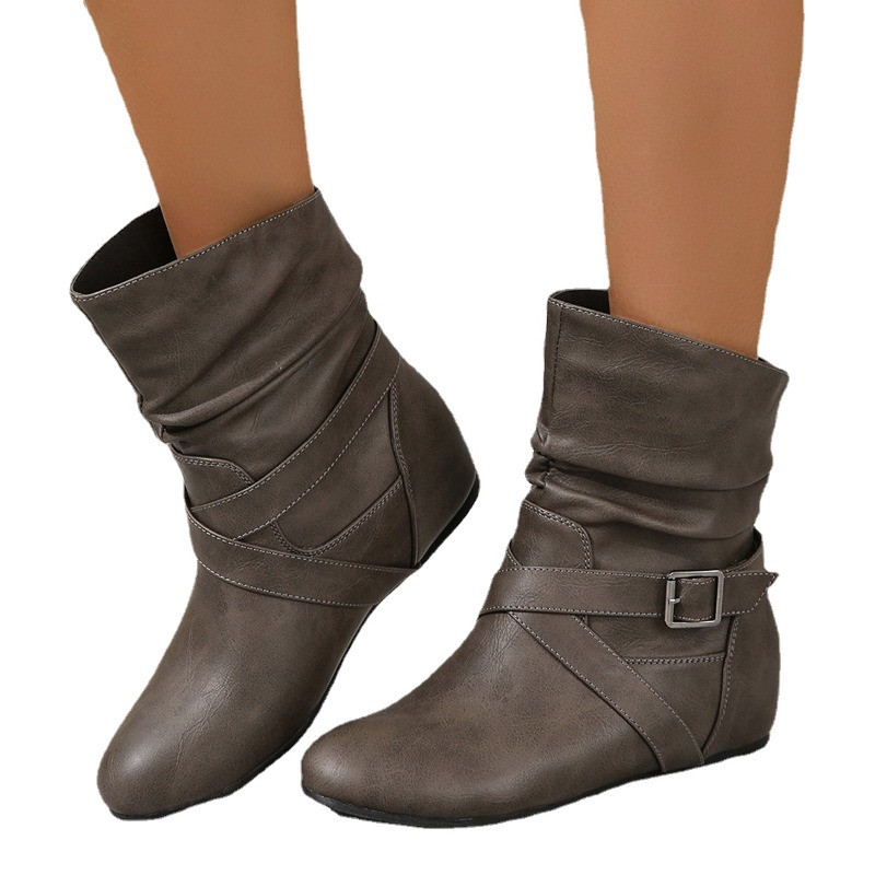 Naiste Soe lumi Moodsad saapad Libisemiskindlad Lamedad Nahast Uus Talvine Disainer Kõndimine Mootorratas Mujer Saapad Platvorm pahkluu kingad