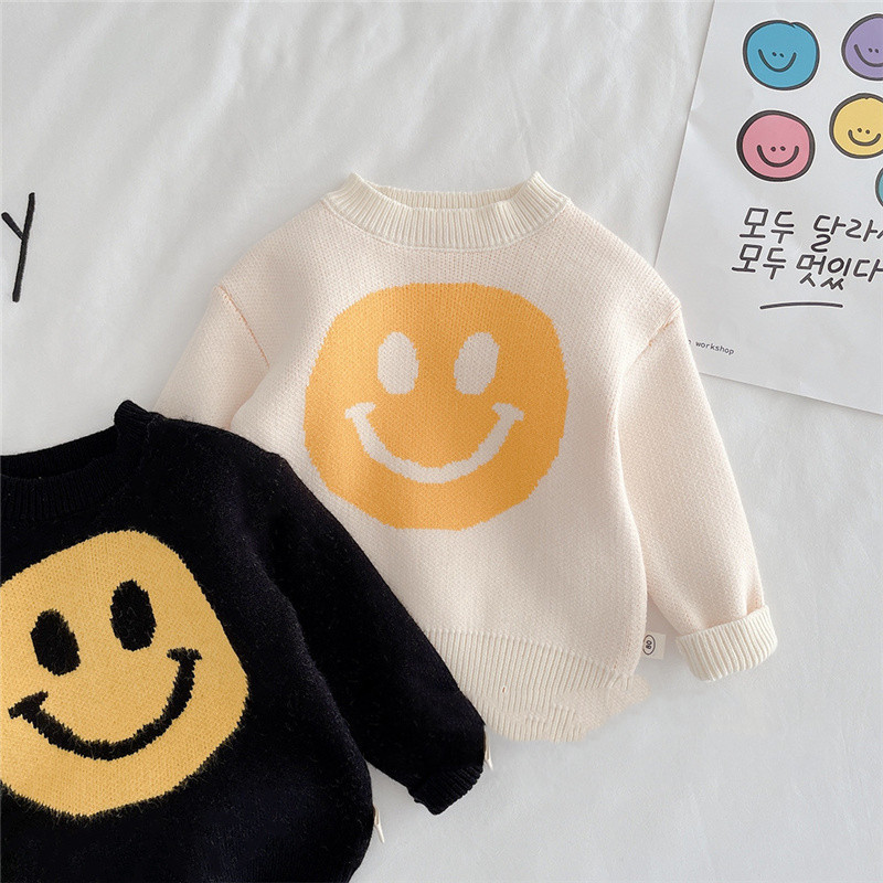 Primavara toamna bebelusi copii zambet scrisori pulovere retro 1-6 ani baieti fete moda pulovere tricotate all-match