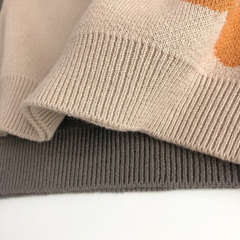 Pulover nou de toamnă pentru copii, drăguț, graffiti, retro, colorate, tricotaj, pentru copii mici, îmbrăcăminte din bumbac, topuri, haine, pulover, tricotaj