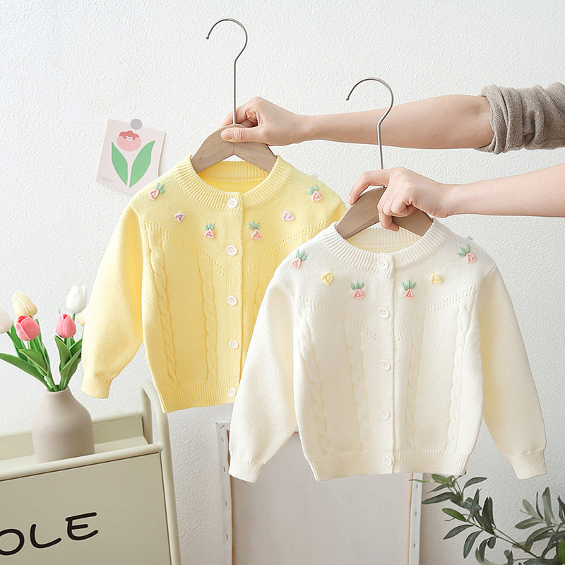 1–5-aastased kootud lapsed, tüdrukud, kampsunid, mantlid, moetrükk Tüdrukute ülerõivad, rõivad, kevad, sügis, 2023