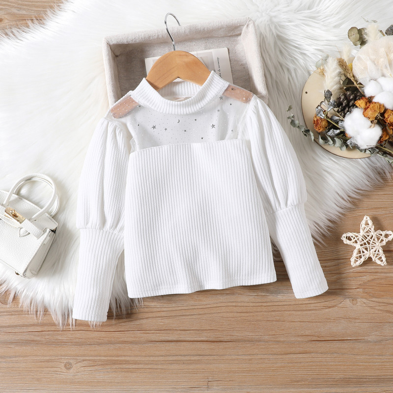 Set de îmbrăcăminte pentru fete pentru copii, decolteu din plasă, cu mâneci lungi, top cu mâneci lungi + fustă scurtă neregulată + pălărie, costum 3 buc. Haine pentru fetiță18M-6T