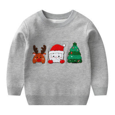Pulovere noi de Crăciun 2023 pentru bebeluși băieți și fetițe, pulover tricotat cu desene animate, pulovere calde, haine pentru copii, toamnă iarnă, haine de Crăciun pentru copii