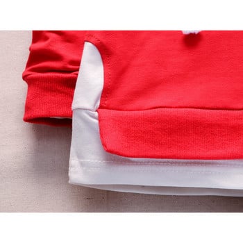 Нови пролетно-есенни памучни дрехи за момчета Детски бебешки спортни панталони с качулка Комплекти от 2 бр. Модни детски ежедневни анцузи