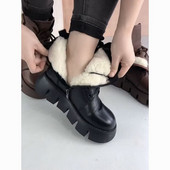 Lumesaapad Naiste kingad 2023 Uued saapad soojad villased platvormkingad paksendatud puuvillased kingad külmad talved, ümmargused platvormiga saapad