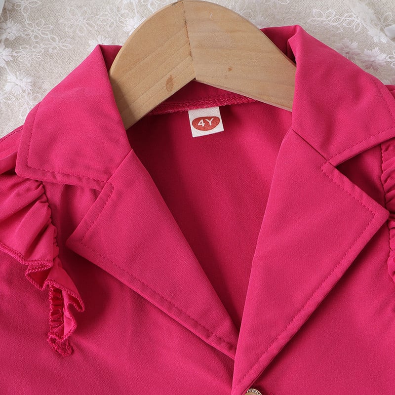 4–7-aastased lapsed, tüdrukud, riided, kevad sügiskomplekt, pikkade varrukatega reväärkraega jakk miniseelikuga, mood, 2-osaline riietus