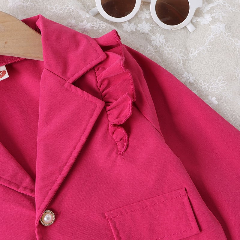 4–7-aastased lapsed, tüdrukud, riided, kevad sügiskomplekt, pikkade varrukatega reväärkraega jakk miniseelikuga, mood, 2-osaline riietus