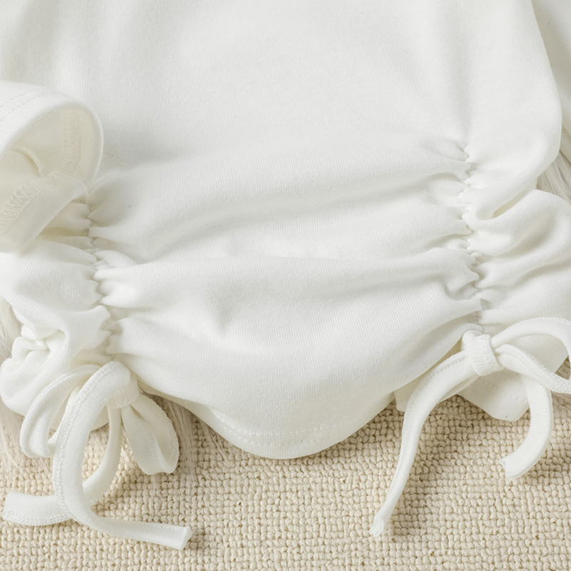 2 tk Väikelaste beebiriided Tüdrukute sügisrõivad, pikkade varrukatega, nööriga topid, nahkpüksid, laste moerõivaste komplekt