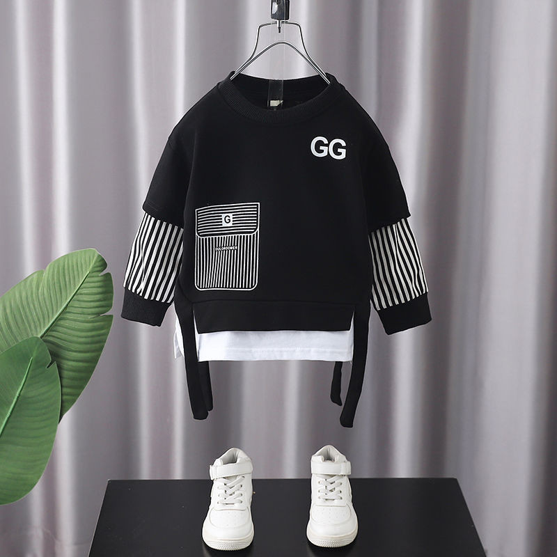 Őszi kisfiú ruhák Gyermek csíkos pulóver pulóver felső és nadrág 2 részes szett Kid Girl O Neck outfit hosszú ujjú tréningruha
