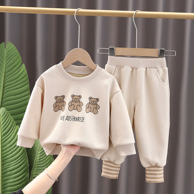 Imprimeu desene animate Copii mici si bebelusi Baieti Hanorac din fleece + Seturi de pantaloni de trening Trening copii 2 piese Imbracaminte Primavara Toamna 1-5 ani