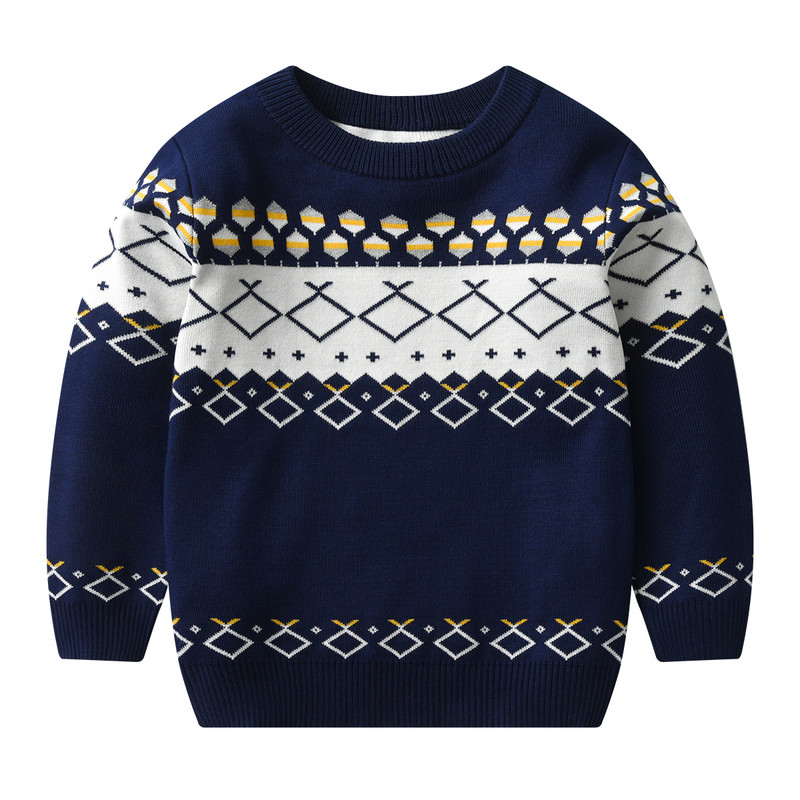 Rudens ir žiemos berniukų šiltas megztinis raštuotas grotelėmis, gobtuvas, megztinis ilgomis rankovėmis koledžo vėjo berniuko megztinis megztinis