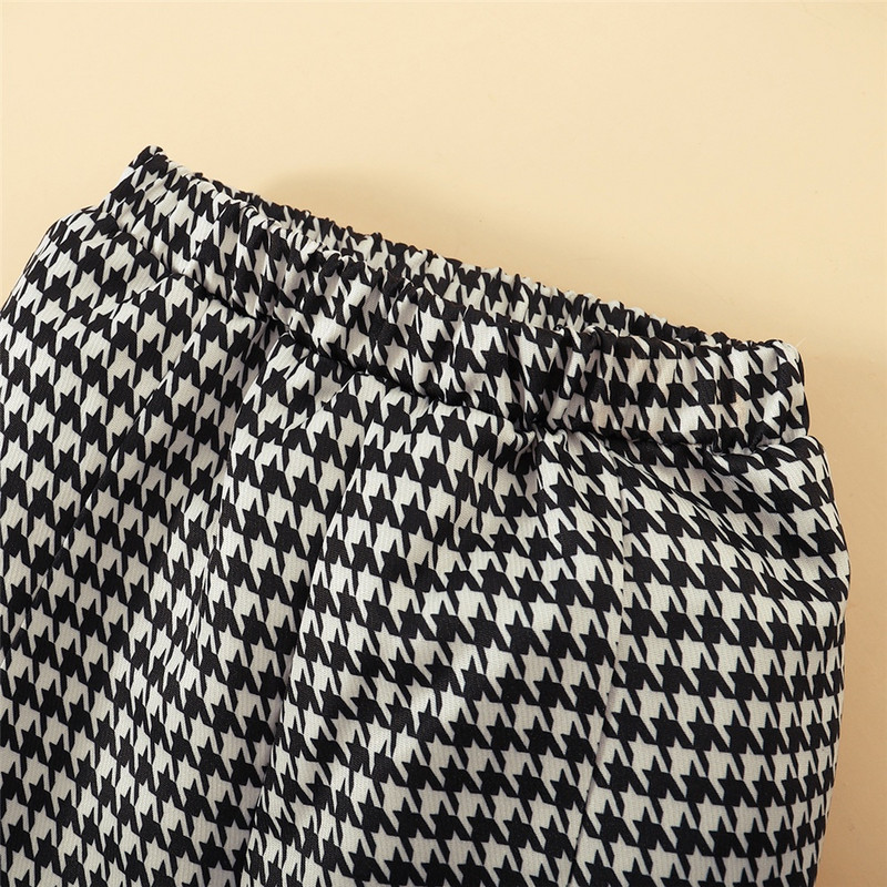 1-6 éves kislány ruhák gyerekeknek koreai stílusú szett Love Heart Print hosszú ujjú felső + kockás nadrág kalappal divatos 3 DB ruházat