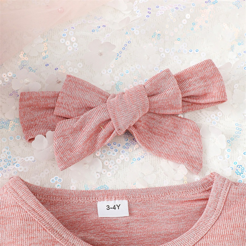 Moda toamna sugari fete 3 buc. îmbrăcăminte exterioară pulover cu mânecă lungă mini fustă Set bentiță pentru copii mici toamna primăvară costume costume