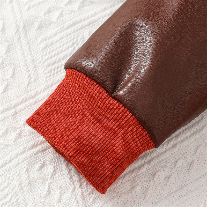 Πριγκίπισσα Παιδική Κοντράστ Χρώμα Κοστούμι δύο τεμαχίων μπουφάν μπέιζμπολ πλισέ φούστα σετ για φθινοπωρινά ανοιξιάτικα ρούχα