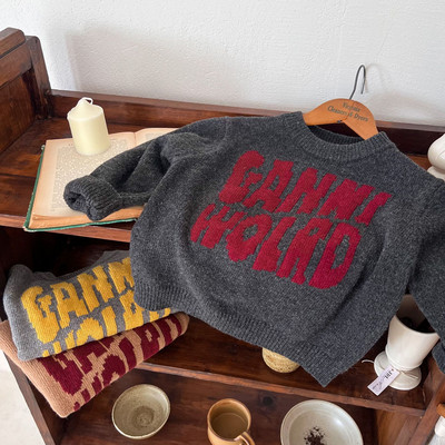 Lasteriided Laste kampsun 2023. aasta sügis, uus poiste ja tüdrukute lihtsa kirjaga kampsun, beebi kampsun