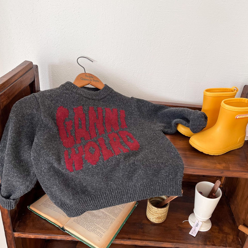 Lasteriided Laste kampsun 2023. aasta sügis, uus poiste ja tüdrukute lihtsa kirjaga kampsun, beebi kampsun