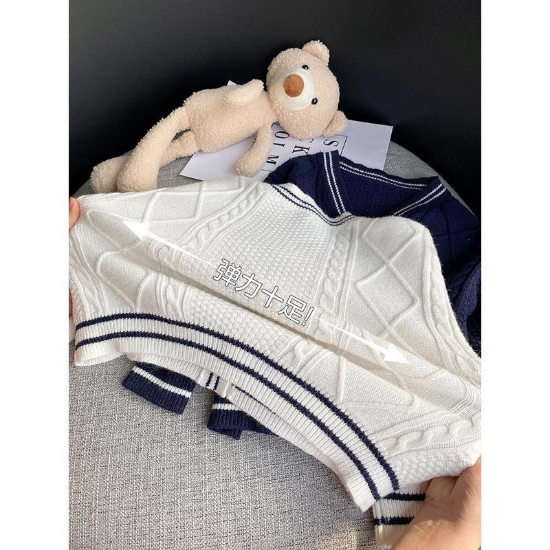 Poiste ja tüdrukute preppy stiilis multikas beebi kootud kardigan sügislaste laste karu kampsun.