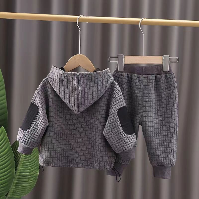 Lapitehnikas väikelaste ja beebipoiste kapuuts + dressipükste komplektid loomad aksessuaarid laste dressid lastele rõivad kevad sügis 1-5 aastat