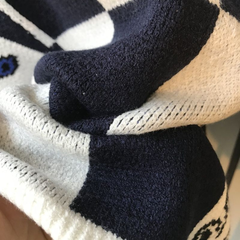 Fiúk Őszi pulóverek Gyermek hosszú ujjú kabát Gyerek kardigán felső Lány rajzfilm Kötött Rajzfilm Pulóver Felsőruházat Kockás ruházat