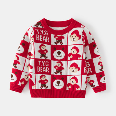 Sügisene laste kampsun, soe kahekihiline puuvillane laste kampsun, tüdrukute kampsun, talvine beebi jõulud hirve kudumiskampsun