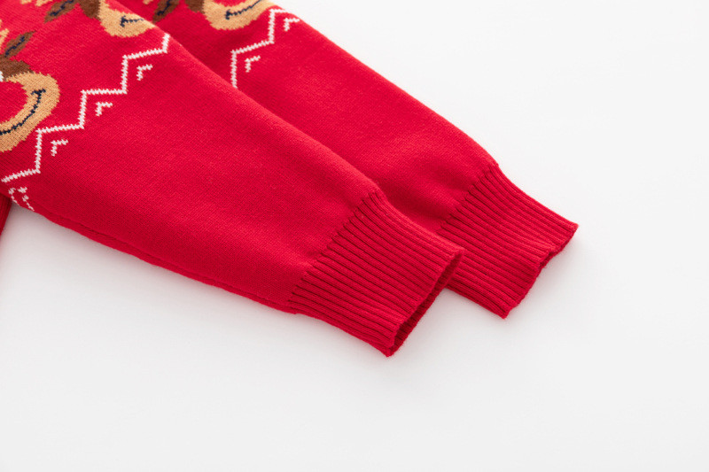 Sügisene laste kampsun, soe kahekihiline puuvillane laste kampsun, tüdrukute kampsun, talvine beebi jõulud hirve kudumiskampsun