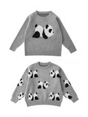 Moda băiat fată panda pulover brodat epocă toamnă iarnă copil copil pulover tricotat casual din bumbac top haine pentru bebeluși1-10