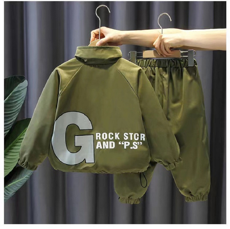 Sping Toamnă Bebeluși și Fete Băieți Unii Fermoar complet Cu șnur Îmbrăcăminte de lucru Jachete+Seturi de pantaloni Tinuta pentru copii Școală Trening copii 1-10 ani