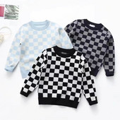 Copii Bebeluși Băieți Fete Pulovere cu mânecă lungă Grid Nou 2022 Toamna Iarnă Bebeluș Băiețel Fată Pulovere tricot pentru copii