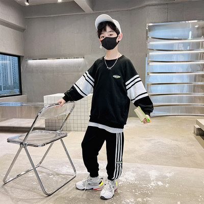 Primăvară Toamnă Băieți Set Hanorac în dungi + Pantaloni de trening pentru școală Copii Trening Tinuta de lucru pentru copii Costum Jogger pentru studenți 3-14 ani