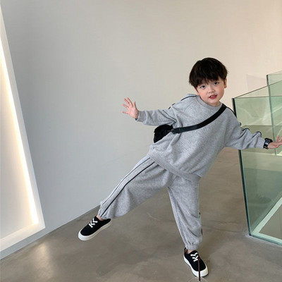 Trening pentru copii in dungi Seturi hanorace + pantaloni de trening pentru baieti Set jogger copii 2 piese tinute imbracaminte primavara toamna 1-11 ani