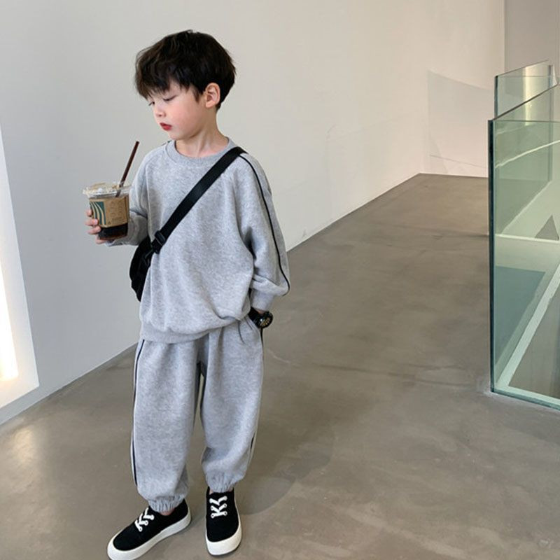 Trening pentru copii in dungi Seturi hanorace + pantaloni de trening pentru baieti Set jogger copii 2 piese tinute imbracaminte primavara toamna 1-11 ani