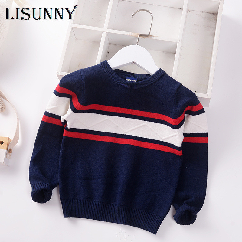 Poiste kampsun 2023. aasta sügis- ja talvine triibuline korea stiilis laste kampsun, moerõivad 2–7 a.