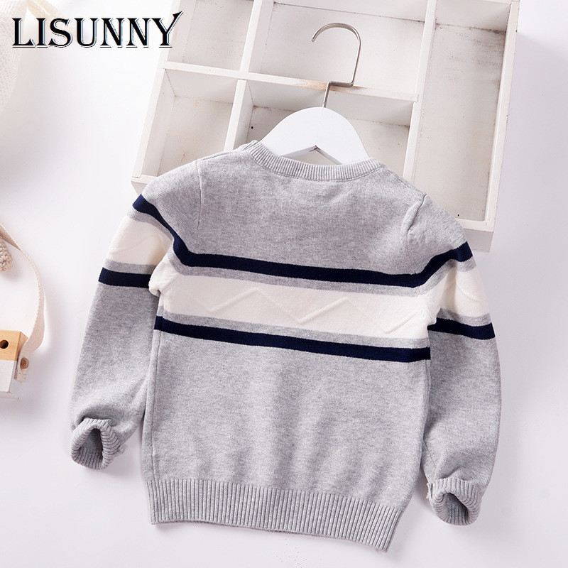 Poiste kampsun 2023. aasta sügis- ja talvine triibuline korea stiilis laste kampsun, moerõivad 2–7 a.