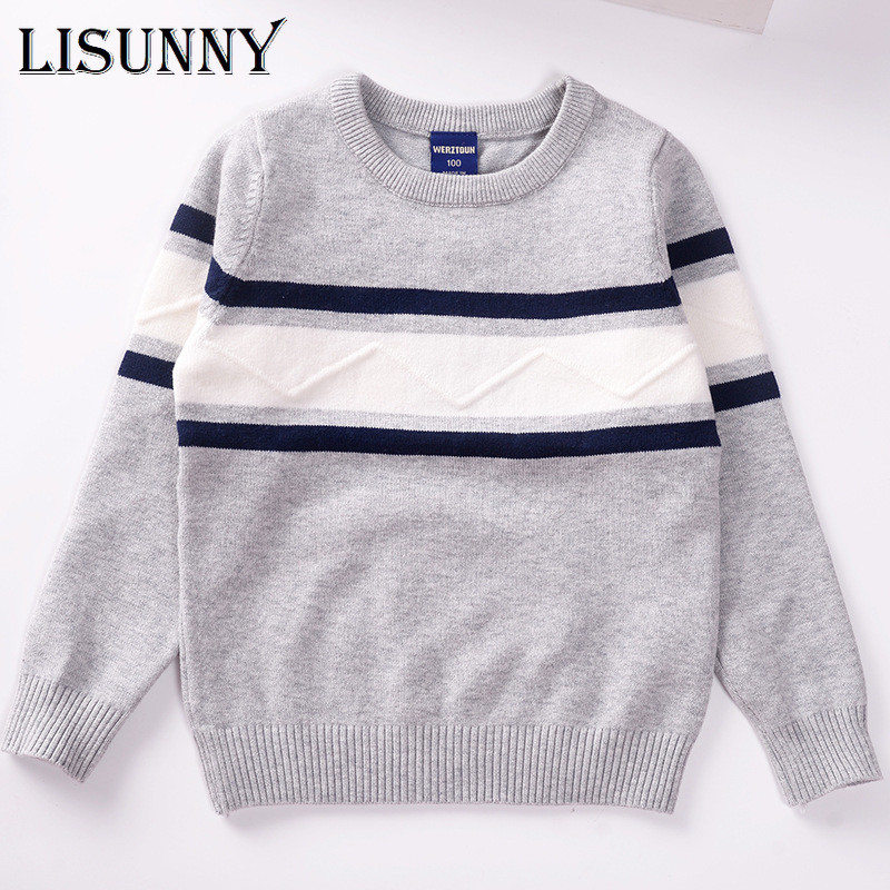 Poiste kampsun 2023. aasta sügis- ja talvine triibuline korea stiilis laste kampsun, moerõivad 2–7 a.