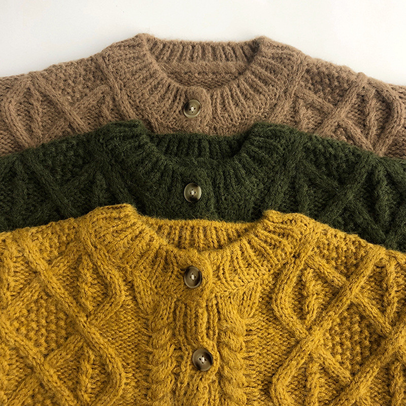 deer jonmi Korea stiil uus sügisene unisex laste kootud kampsunid, lahtised ühevärvilised mantel väikelapsed, soe kampsun