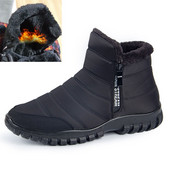 Talvised lumesaapad meeste naiste veekindlad poolsaapad Kerged libisemiskindlad vabaaja lumekingad Tõmblukuga Paksud plüüsis soojad karusnahast papud